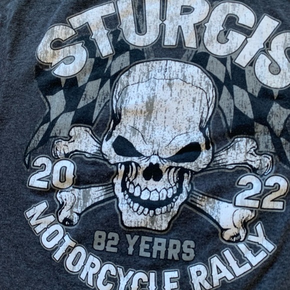Sturgis Motorcycle Skulls T Shirt Men’s Medium 2022 - Picture 4 of 7
